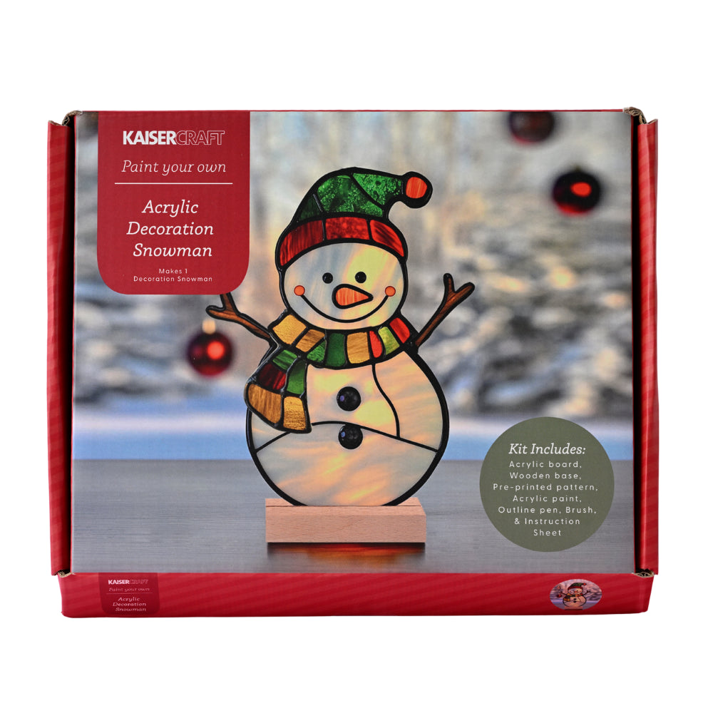 Christmas Paint Your Own Acrylic Decoration Kit - Snowman